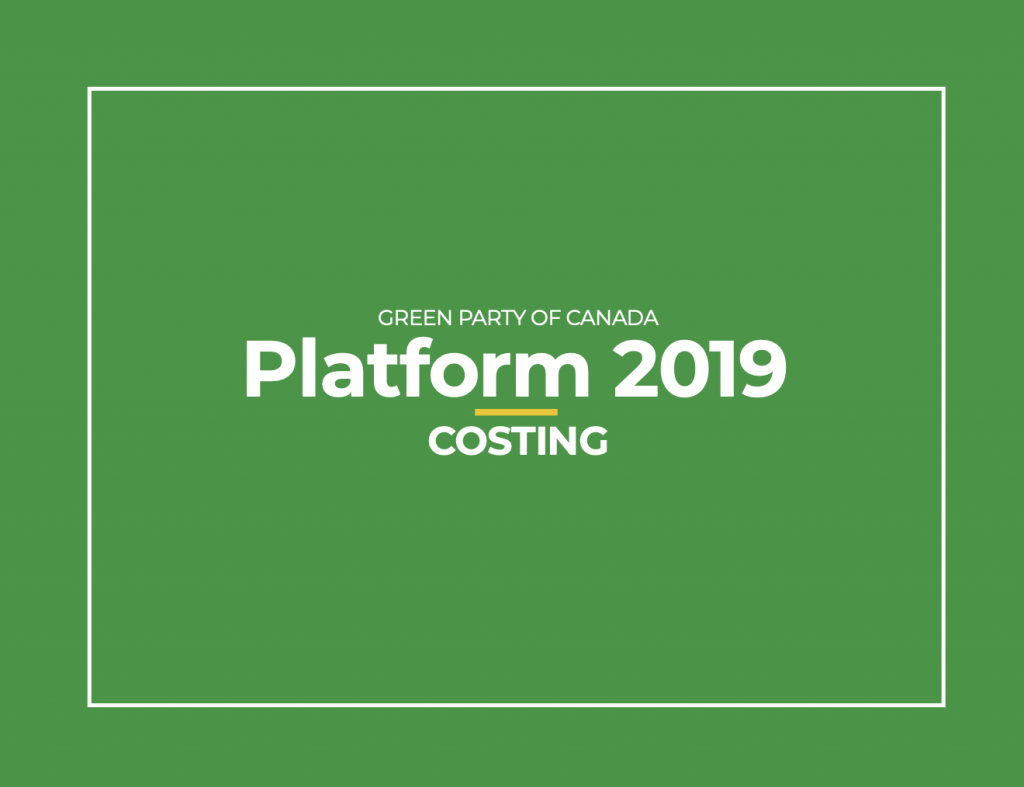 Banner for Green Party platform costing document